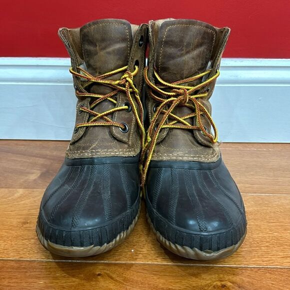 Sorel Mens Cheyanne II Lace Duck Boot Chipmunk/Black size 9 - Picture 1 of 8